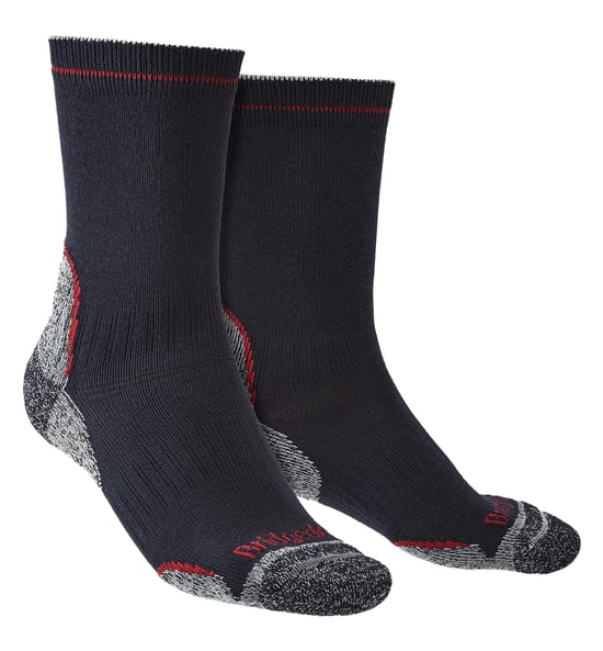 Bridgedale - Mens Hiking Lightweight Boot Socks - Navy / Red - Image 1