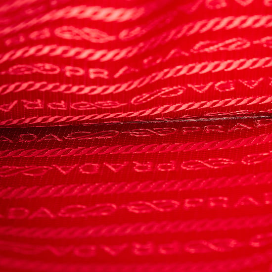 Vintage Prada Saffiano Clutch Bag Red - Image 5