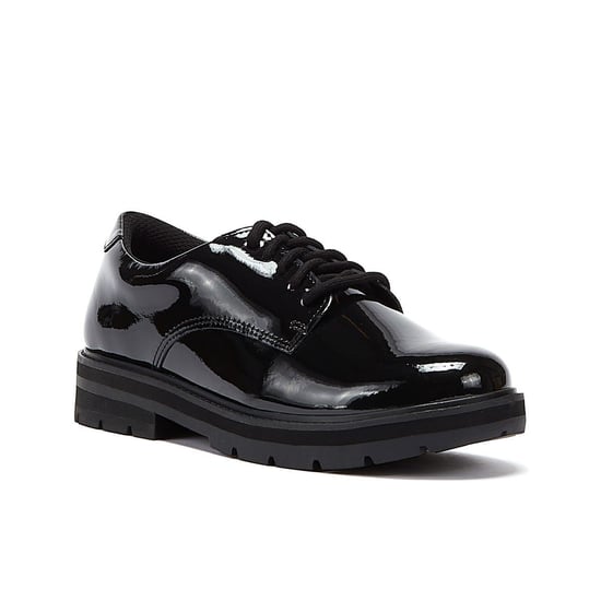 Clarks Prague Lace O Youth Patent Shoes - Image 2