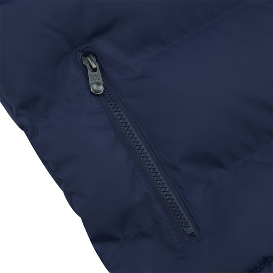 Men's Solid Color Casual Stand Collar Padded Gilets Blue