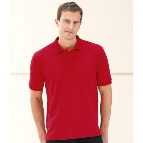 Russell Heren 100% Katoenen Korte Mouw Poloshirt (Klassiek rood) - Image 6