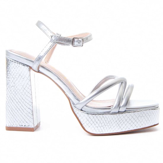 Montevita Heel Sandal Festsand10 In Silver