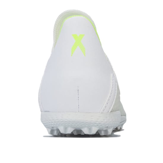 Boy's adidas Junior X 18.3 Astro Turf Trainers in White - Image 6