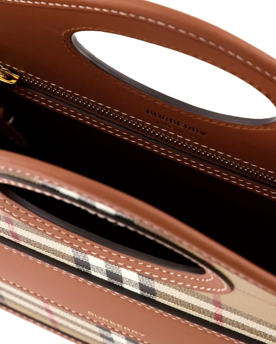 Mini Pocket - Burberry - Canvas - Brown - Image 4