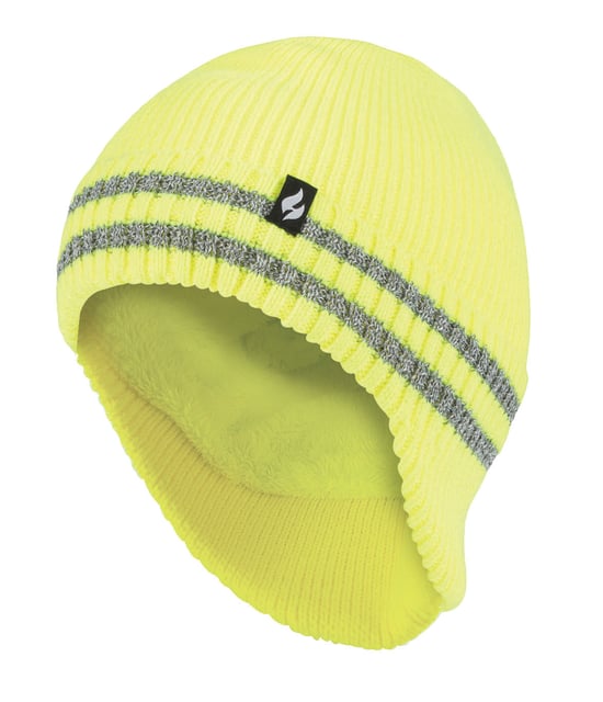 Mens Thermal & Warm Drop Neck Hat | Värmehållare | Mössor med reflekterande rand - Gul - Image 1