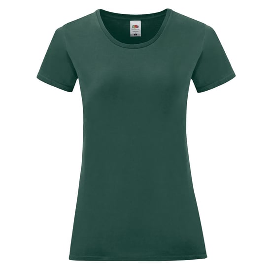 Fruit Of The Loom Womens/Ladies Iconic T-Shirt (Forest) - Image 1