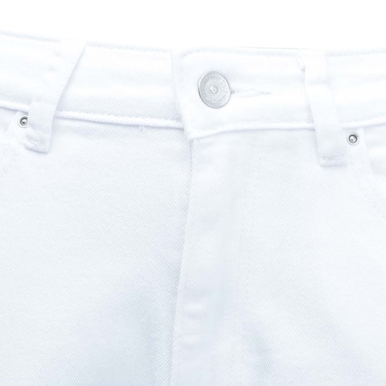 Dames Only Emily Straight Fit High Waist Jeans in Wit - Image 4
