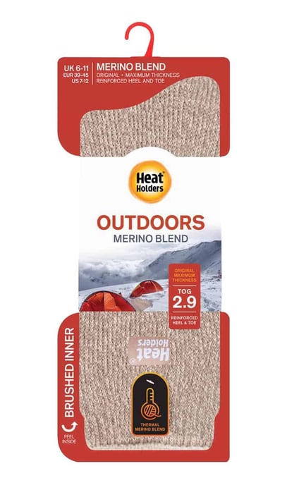 Mens Winter Merino Wool Thermal Socks with Reinforced Heel and Toe - Image 2
