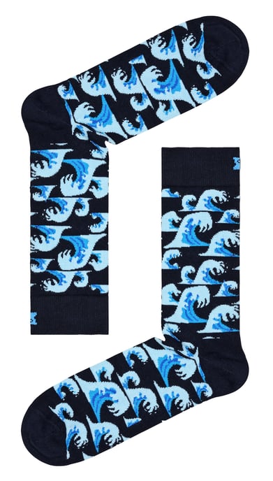Happy Socks - Novelty Wave Design Socks | Great Gift - Waves - Image 2