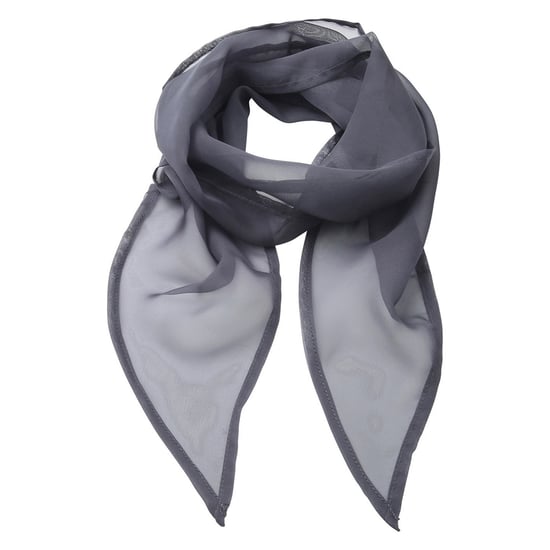 Premier Uniseks sjaal van chiffon in kleuren voor volwassenen (Staal) - Image 1