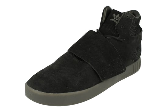 Adidas Originals Tubular Invader Strap Mens Hi Top Trainers Shoes Black Trainers
