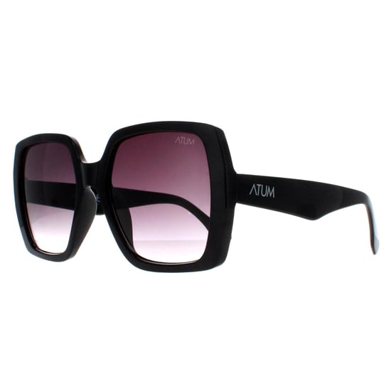Atum Square Womens Shiny Black Smoke Grey Gradient Zouk