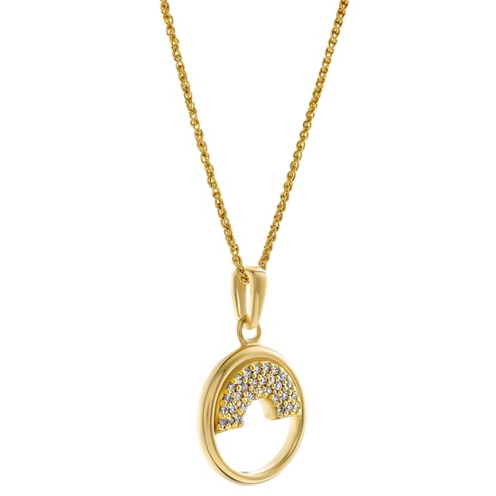 Orphelia 'Tista' Dames 925 Sterling Zilveren Hanger met Ketting - Goud ZH-7586/G - Image 3