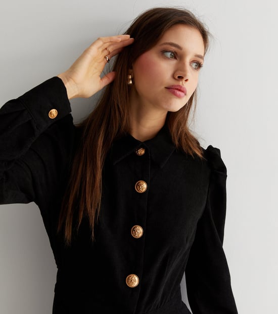 Corduroy Mini Shirt Dress - Image 3