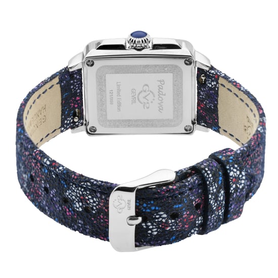 GV2 Womens Padova Gemstone 12332F Leather Swiss Quartz Watch