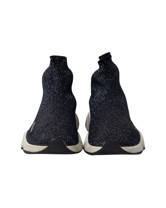 Balenciaga Glitter Speed Sneakers i Svart Viskos - Image 2