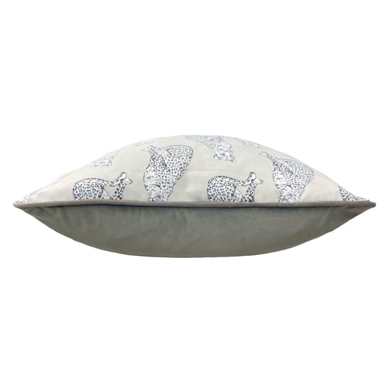 Evans Lichfield Safari Leopard Repeat Piped Sateen Feather Filled Cushion