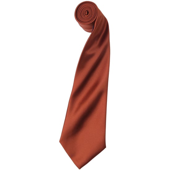 Premier Unisex Adult Colours Satin Tie (Chestnut) - Image 1