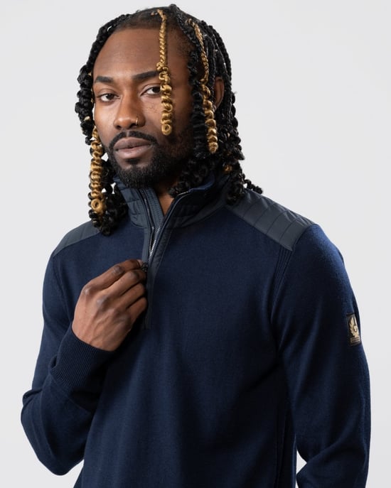 Belstaff Kilmington Mens Quarter Zip Jumper - Image 6