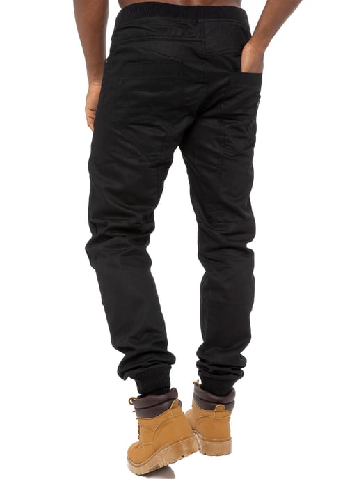 Enzo| Heren Denim Jogger Jeans - Zwart - Image 2
