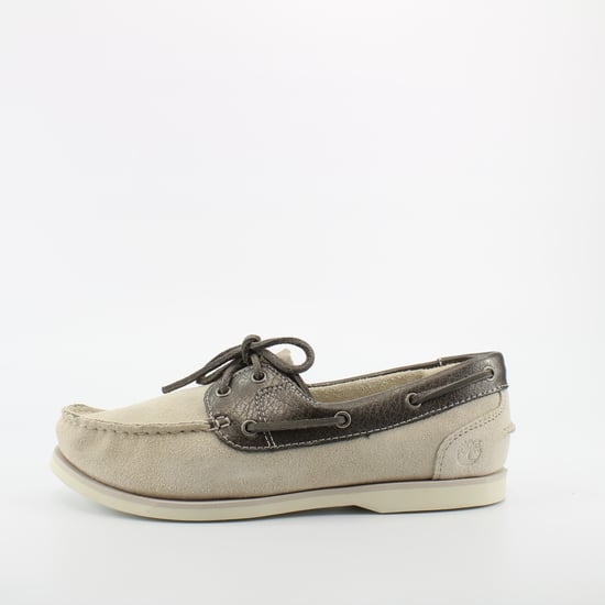 Timberland Classic Boat Shoes Off White Leather Womens Lace Up Shoes A1C2S - Image 3