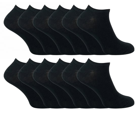 Sock Snob - 12 paar katoenen sneakersokken voor heren - Zwart - Image 1