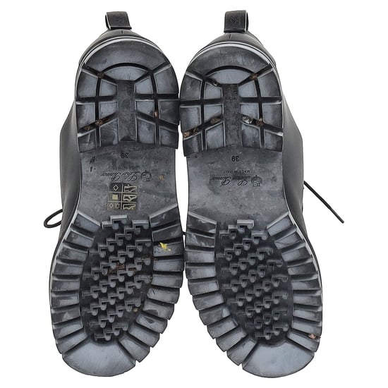 Loro Piana Lace-Up Derby Shoes in Black Leather - Image 6