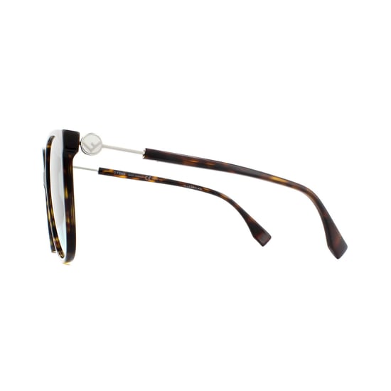 Fendi Sunglasses FF 0374/S 086 EQ Dark Havana Green Aqua