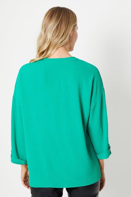 Tall Pearl Button Longline Shirt - Image 3