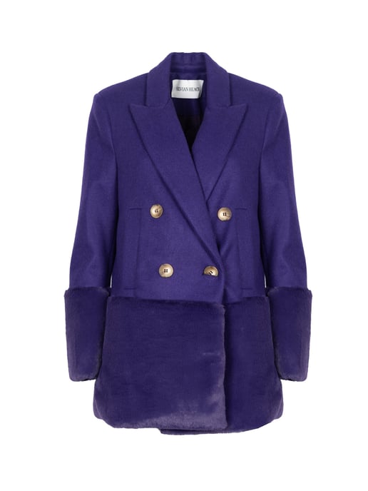 Silvian Heach Coat Nichiren Woman's Purple - Image 1