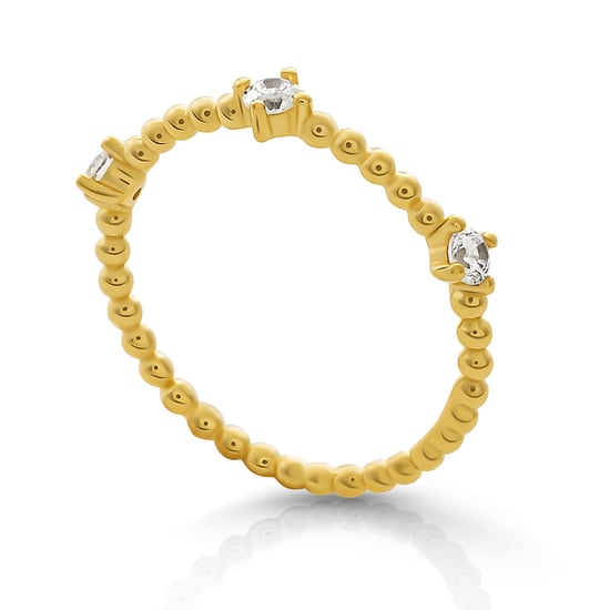 Orphelia 'Sparkle' Dames 925 Sterling Zilveren Ring - Goud ZR-7530/G - Image 2
