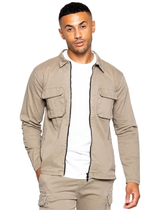 Enzo | Mens Cargo Overshirt Jacket - Image 1