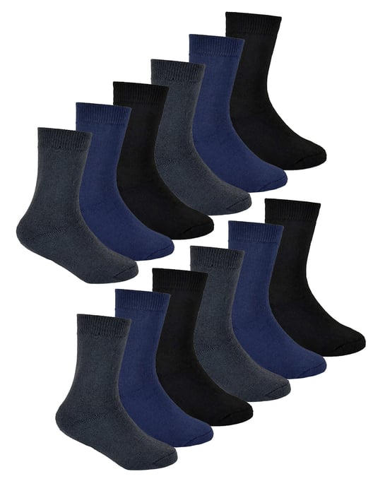 12 par multipack termosockor för barn | Sock Snob | tjocka barnstrumpor för vintern | pojkar och flickor - BNG - Image 1
