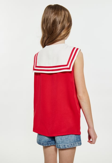 Dreimaster Blouse red - Image 4