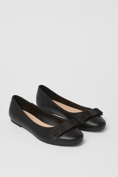 Wide Fit Paris Bow Detail Ballet Pumps - Image 3