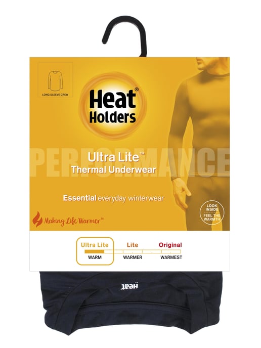 Heat Holders - Mens Long Sleeved Thermal Top | Fleece Lined | Base Layer - Warm - Ultra Lite - Image 2