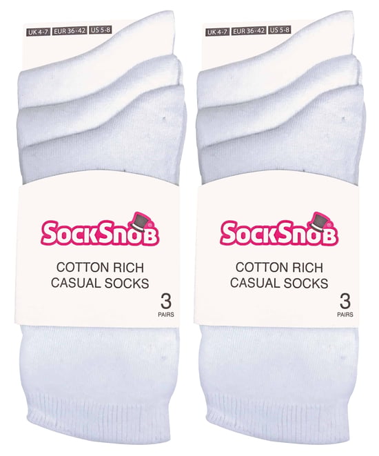 Sock Snob - 6 par enfärgade bomullsstrumpor för damer - Image 2