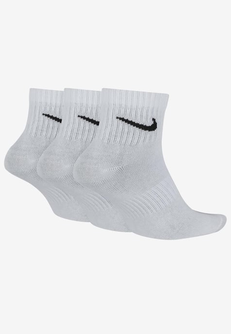 Nike Dry Cushion Everyday 3 Pairs Ankle Socks in White - Image 2