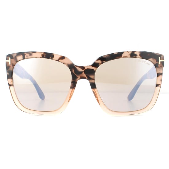 Tom Ford Sunglasses Amarra FT0502 55G Pink Havana Brown Mirror - Image 1