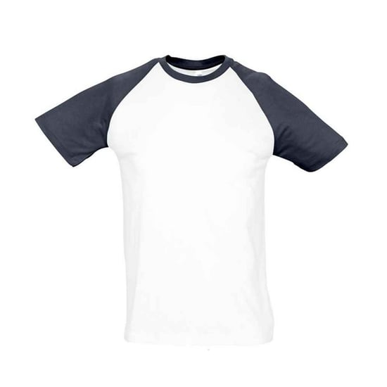 SOLS Unisex Funky Raglan T-shirt voor volwassenen (Wit) - Image 1