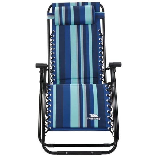 Trespass Glentilt Reclining Garden Chair/Recliner (Blue Stripe)