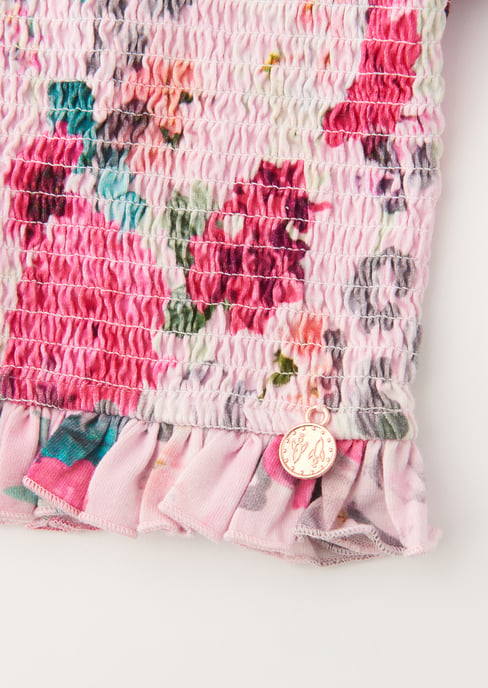 Erica Floral Shirred Top