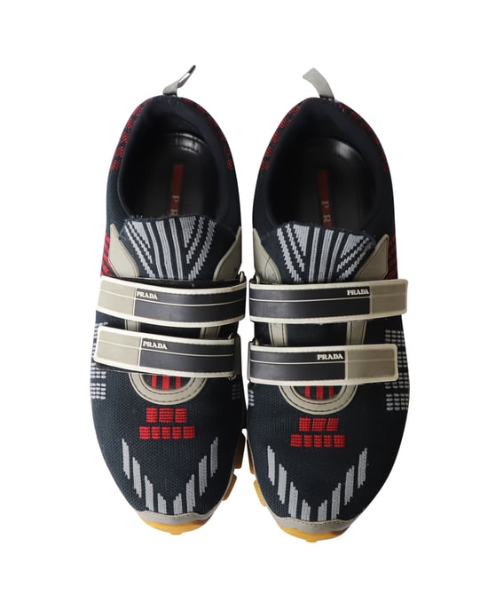 Prada Cross Section Sneakers in Multicolor Knit - Image 5