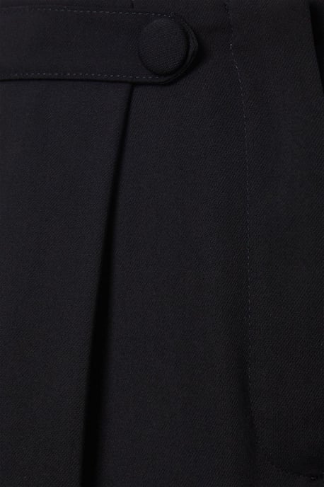 Button Front Slim Leg Trouser