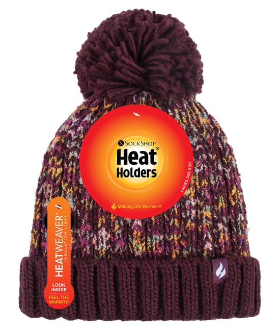 HEAT HOLDERS - Termisk vinterbobblemössa för damer med stor Pom Pom - Image 2