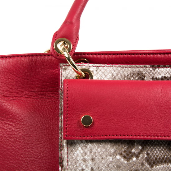 Dee Ocleppo Womens Tote GM2000 MIAMI PITONE ROSSO ROCCIA