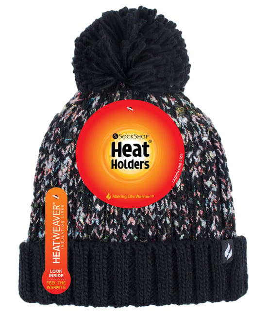 HEAT HOLDERS - Termisk vinterbobblemössa för damer med stor Pom Pom - Image 2