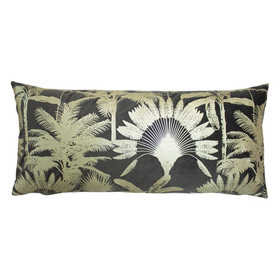 Paoletti Malaysian Palm Foil Printed Cushion Cover - Image 1