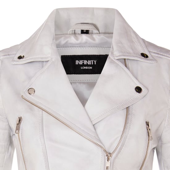 Ladies Brando Short Leather Jacket-Longtown