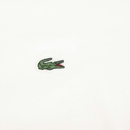 Boy's Lacoste Crew Neck Cotton Jersey T-Shirt in White - Image 3